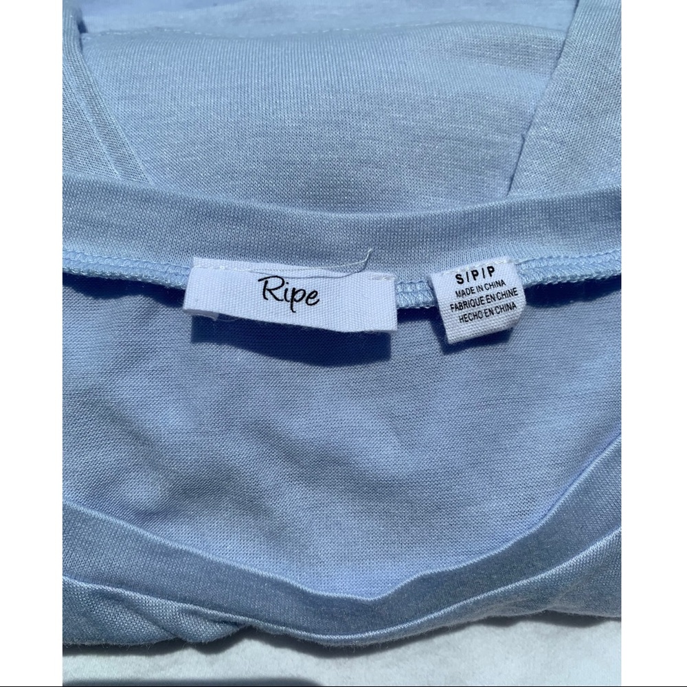 Powder Blue Ruffle T-Shirt - Picture 4 of 4